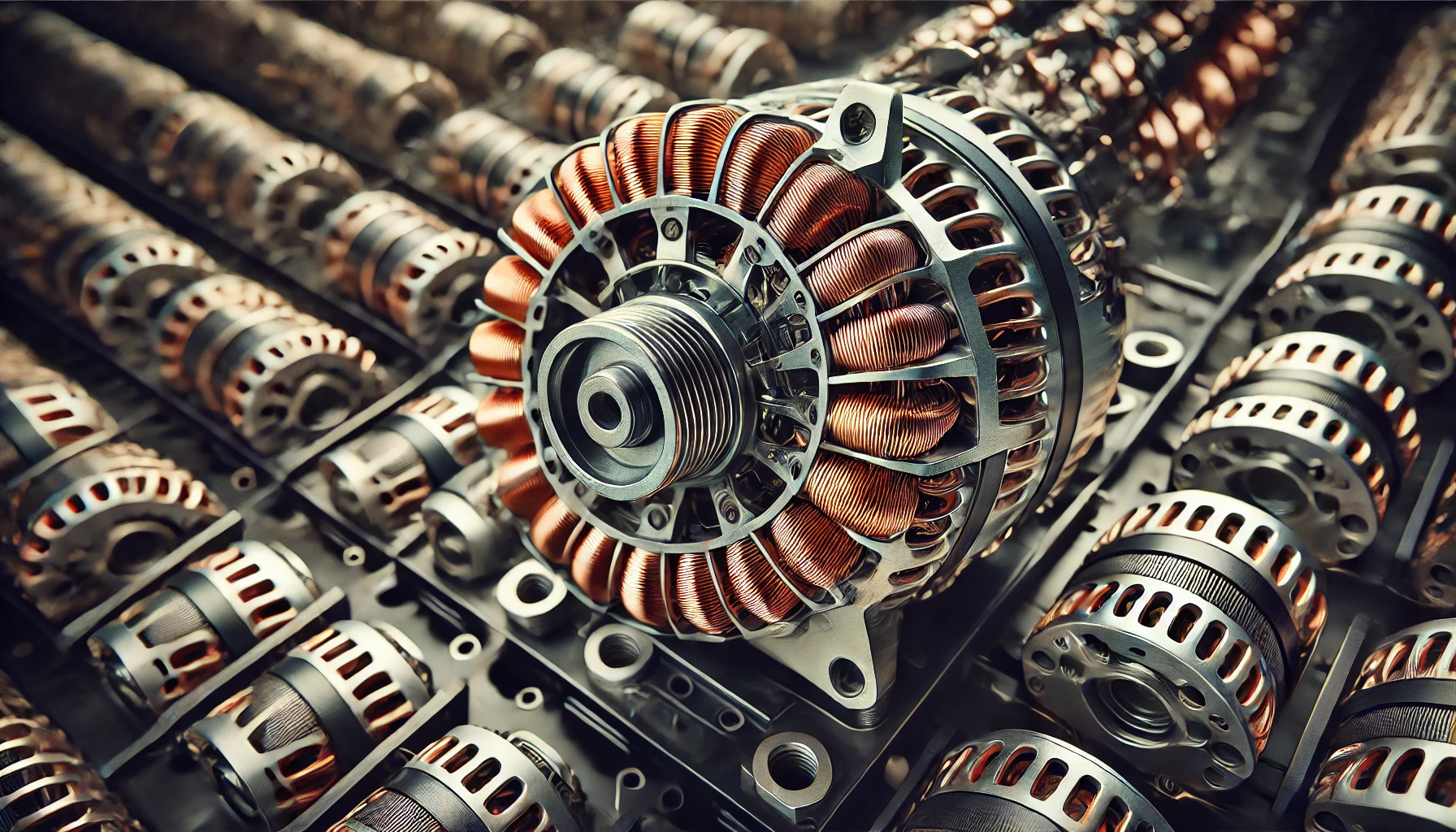 Stojany alternatora – wizualizacja produktowa