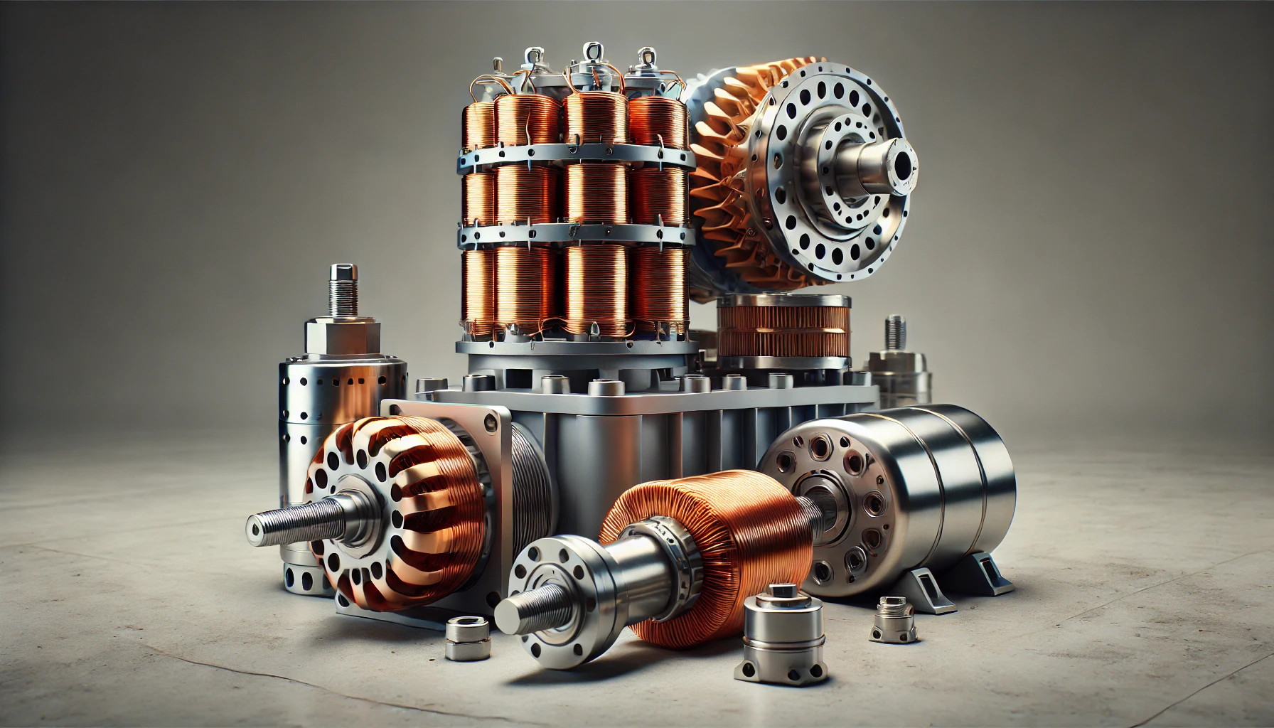 Uzwojenia prądnicy i DMD – wizualizacja produktowa