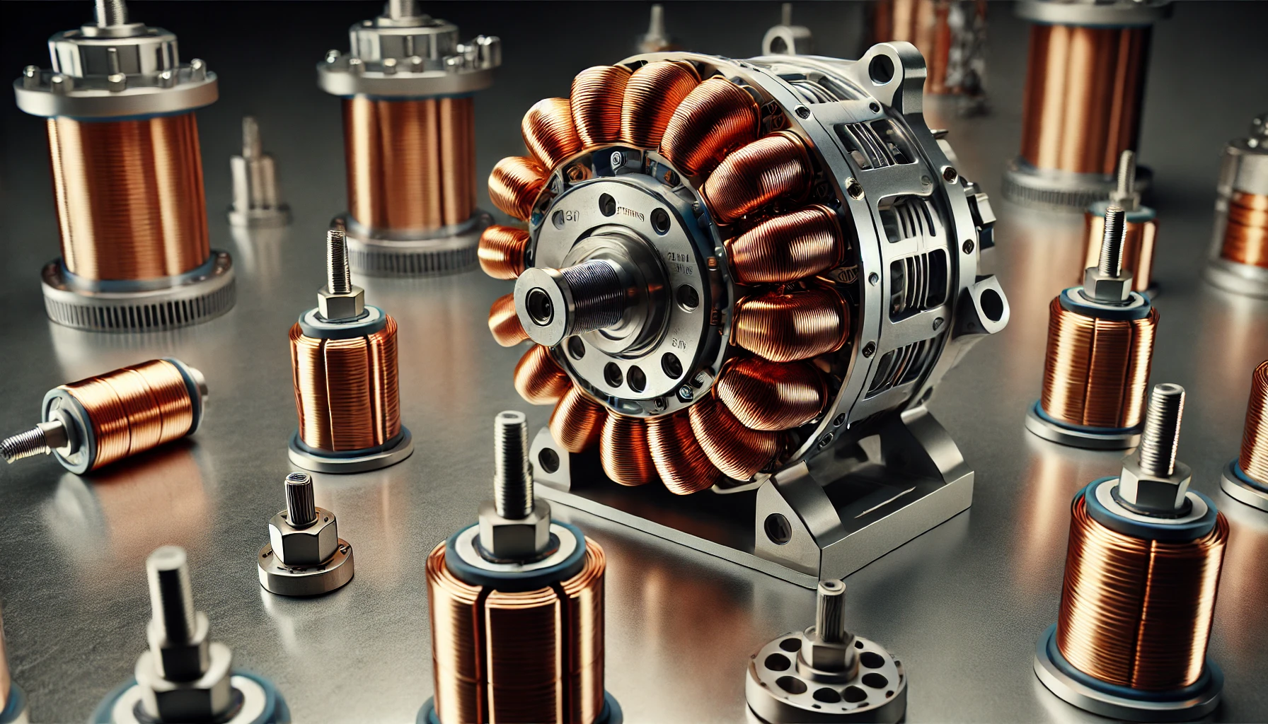 Uzwojenia prądnicy i DMD – wizualizacja produktowa